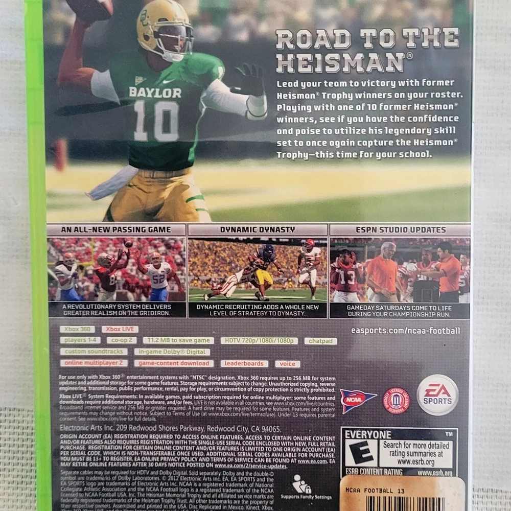NCAA FOOTBALL 13 XBOX 360 Game Microsoft